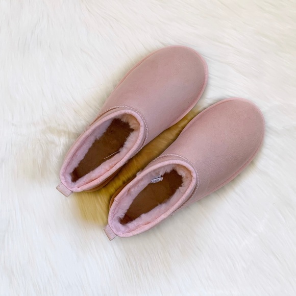 UGG Classic Ultra Mini Boots In Rose Mallow - Picture 2 of 8